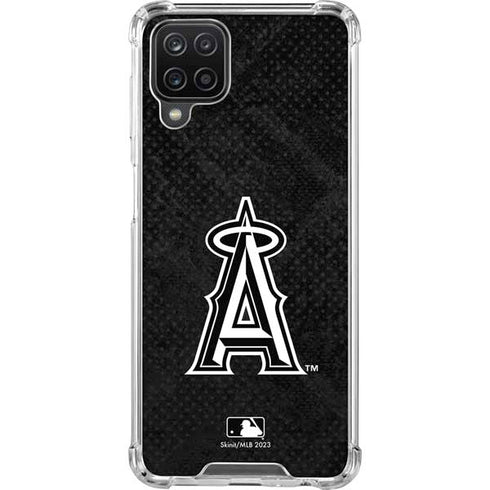 MLB Los Angeles Angels Dark Wash Galaxy A12 Clear Case