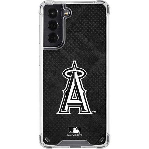 MLB Los Angeles Angels Dark Wash Galaxy S21 5G Clear Case