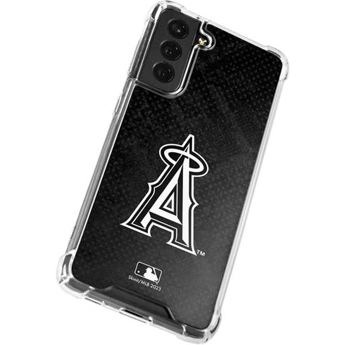 MLB Los Angeles Angels Dark Wash Galaxy S21 FE Clear Case