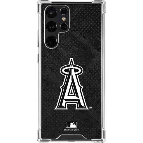 MLB Los Angeles Angels Dark Wash Galaxy S22 Ultra Clear Case