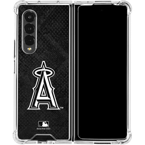 MLB Los Angeles Angels Dark Wash Galaxy Z Fold4 5G Clear Case