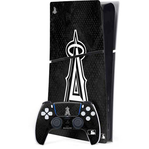 MLB Los Angeles Angels Dark Wash PS5 Slim Digital Edition Bundle Skin