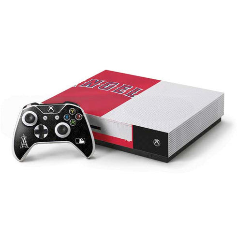 MLB Los Angeles Angels Dark Wash Xbox One S All-Digital Edition Bundle Skin