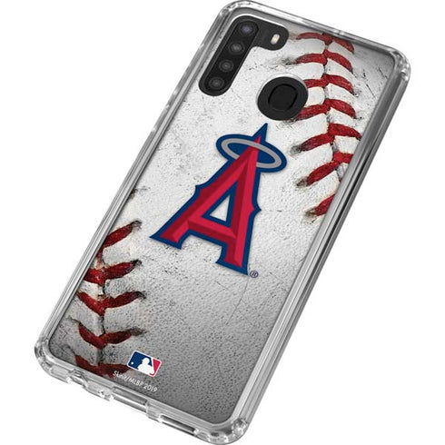 MLB Los Angeles Angels Game Ball Galaxy A21 Clear Case