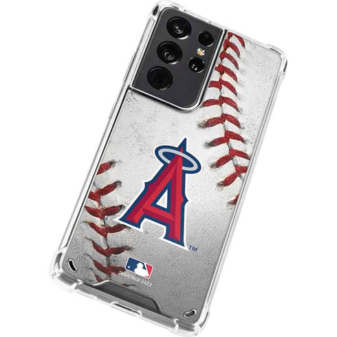 MLB Los Angeles Angels Game Ball Galaxy S21 Ultra 5G Clear Case