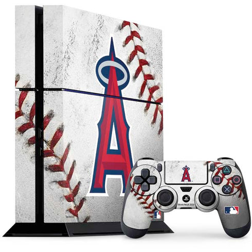 MLB Los Angeles Angels Game Ball PS4 Console and Controller Bundle Skin