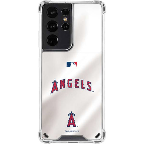 MLB Los Angeles Angels Jersey Galaxy S21 Ultra 5G Clear Case