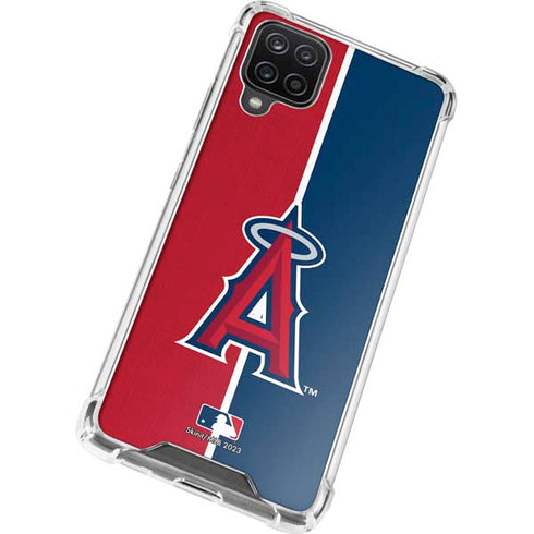 MLB Los Angeles Angels Split Galaxy A12 Clear Case