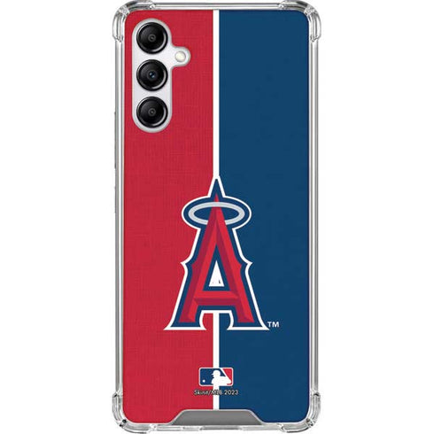 MLB Los Angeles Angels Split Galaxy A14 5G Clear Case