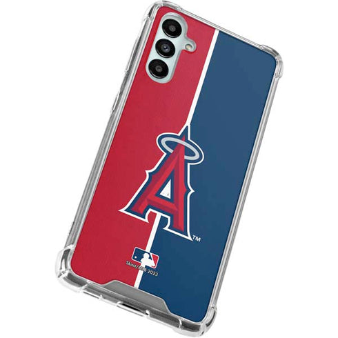 MLB Los Angeles Angels Split Galaxy A14 5G Clear Case