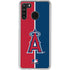 MLB Los Angeles Angels Split Galaxy A21 Clear Case