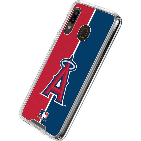MLB Los Angeles Angels Split Galaxy A30 Clear Case