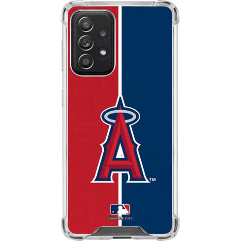 MLB Los Angeles Angels Split Galaxy A52 5G Clear Case