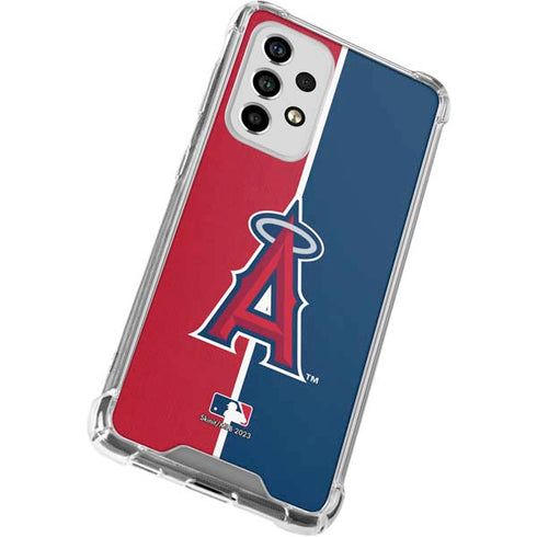 MLB Los Angeles Angels Split Galaxy A53 5G Clear Case