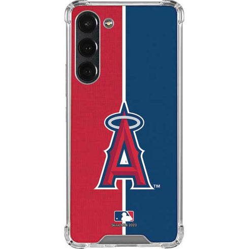 MLB Los Angeles Angels Split Galaxy S23 Plus Clear Case