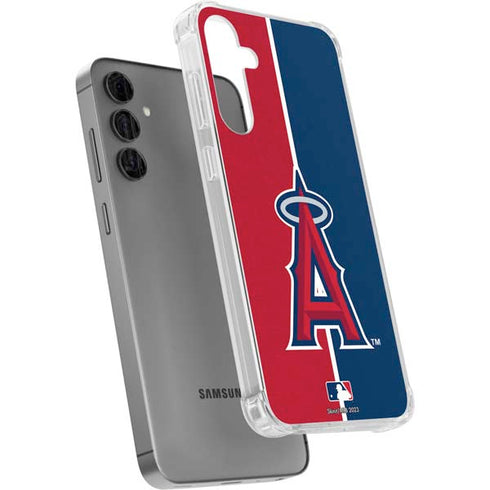 MLB Los Angeles Angels Split Galaxy S24 Plus Clear Case