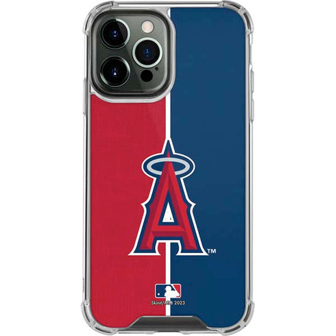 MLB Los Angeles Angels Split iPhone 14 Pro Max Clear Case