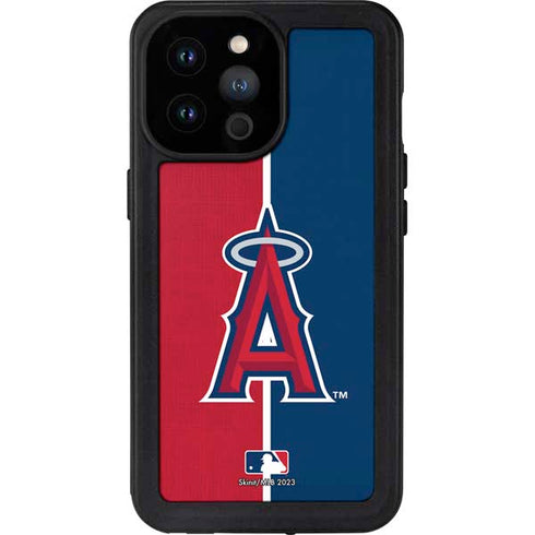 MLB Los Angeles Angels Split iPhone 14 Pro Max Waterproof Case