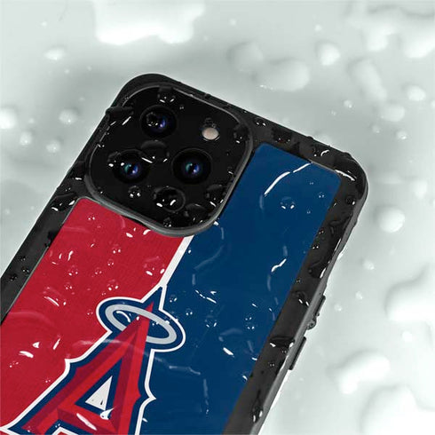 MLB Los Angeles Angels Split iPhone 14 Pro Max Waterproof Case