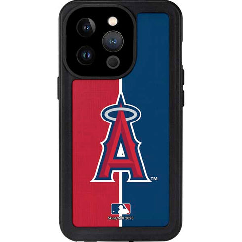 MLB Los Angeles Angels Split iPhone 14 Pro Waterproof Case