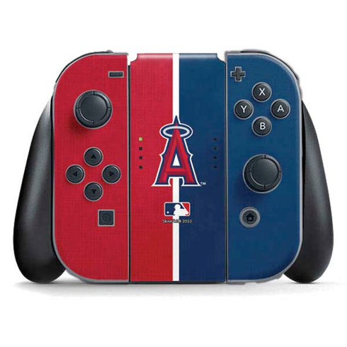 MLB Los Angeles Angels Split Nintendo Switch (2017-2021) Joy-Con Controller Skin