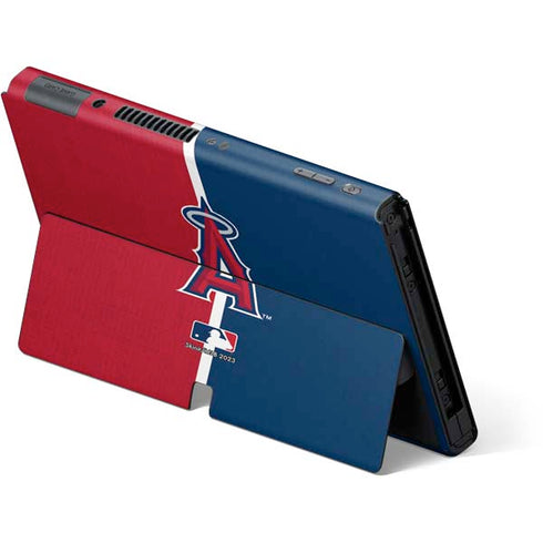 MLB Los Angeles Angels Split Nintendo Switch OLED (2021) Skin