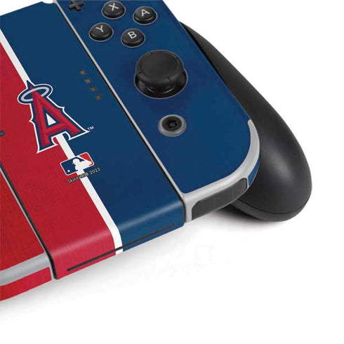 MLB Los Angeles Angels Split Nintendo Switch OLED (2021) Skin