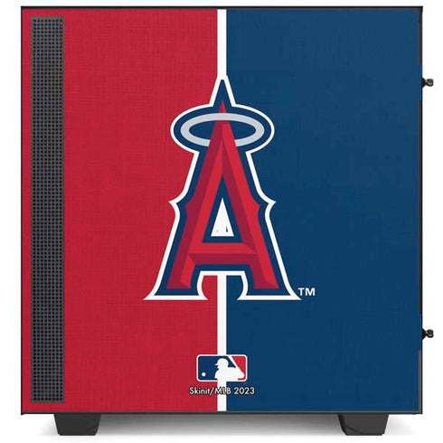 MLB Los Angeles Angels Split NZXT H510 Compact ATX Mid-Tower Case Skin