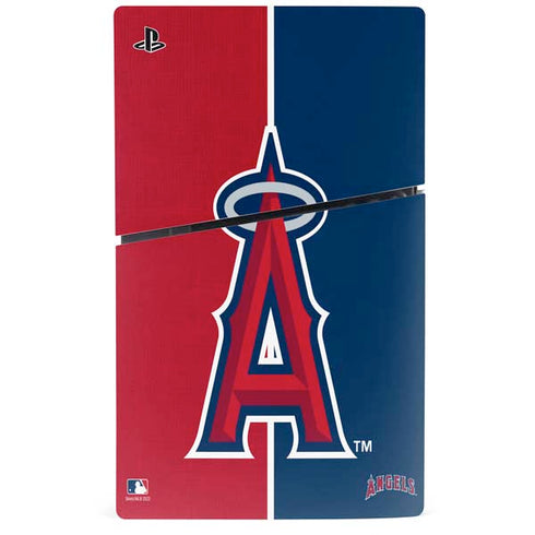 MLB Los Angeles Angels Split PS5 Slim Disk Bundle Skin