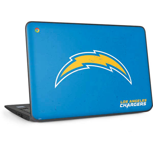 NFL Los Angeles Chargers - Alternate Distressed HP Chromebook Skin
