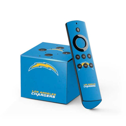 NFL Los Angeles Chargers - Alternate Distressed Fire TV Cube Skin