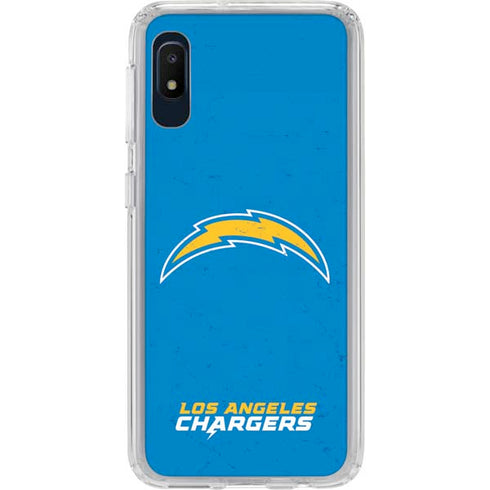 NFL Los Angeles Chargers - Alternate Distressed Galaxy A10e Clear Case