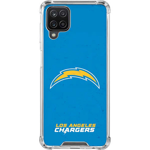 NFL Los Angeles Chargers - Alternate Distressed Galaxy A12 Clear Case