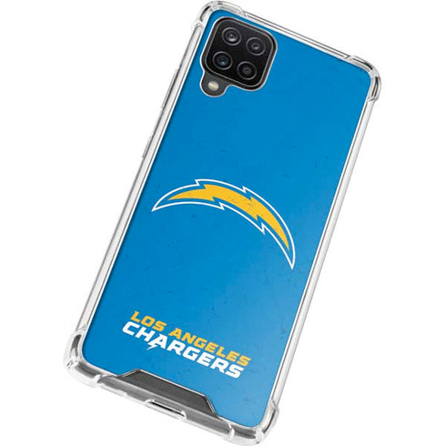 NFL Los Angeles Chargers - Alternate Distressed Galaxy A12 Clear Case