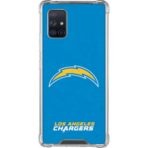 NFL Los Angeles Chargers - Alternate Distressed Galaxy A71 5G Clear Case