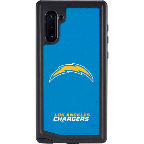 NFL Los Angeles Chargers - Alternate Distressed Galaxy Note 10 Waterproof Case