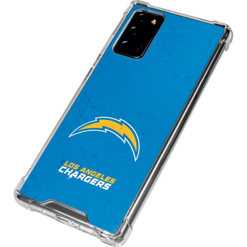 NFL Los Angeles Chargers - Alternate Distressed Galaxy Note20 5G Clear Case