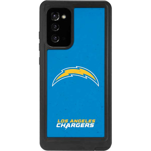 NFL Los Angeles Chargers - Alternate Distressed Galaxy Note20 5G Waterproof Case