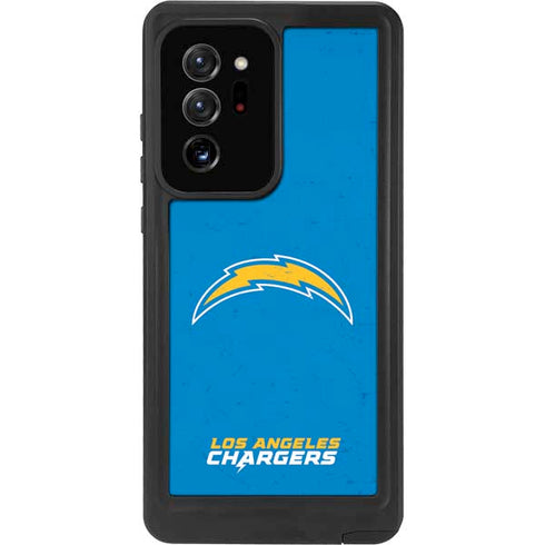 NFL Los Angeles Chargers - Alternate Distressed Galaxy Note20 Ultra 5G Waterproof Case