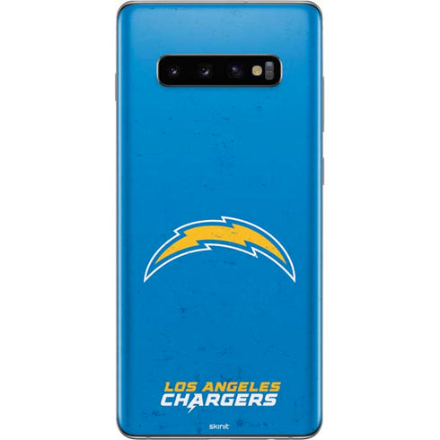 NFL Los Angeles Chargers - Alternate Distressed Galaxy S10 Plus Skin