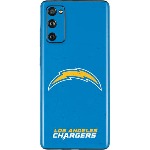 NFL Los Angeles Chargers - Alternate Distressed Galaxy S20 Fan Edition Skin