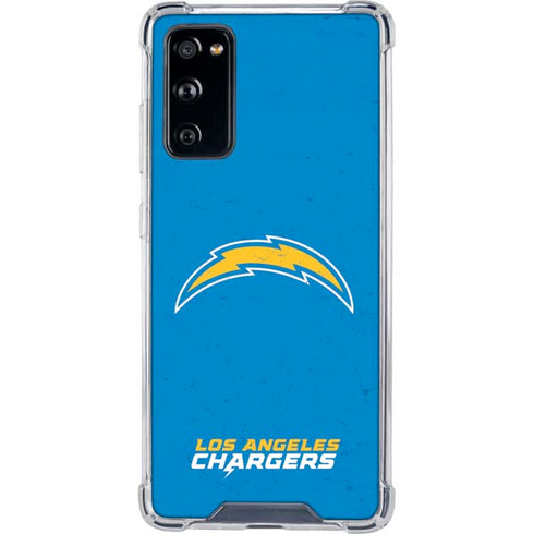 NFL Los Angeles Chargers - Alternate Distressed Galaxy S20 FE Clear Case