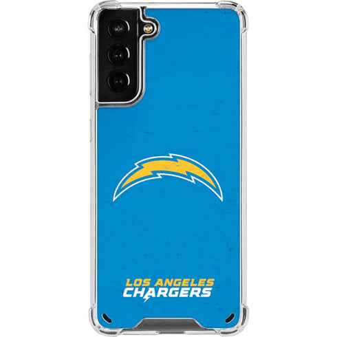 NFL Los Angeles Chargers - Alternate Distressed Galaxy S21 Plus 5G Clear Case