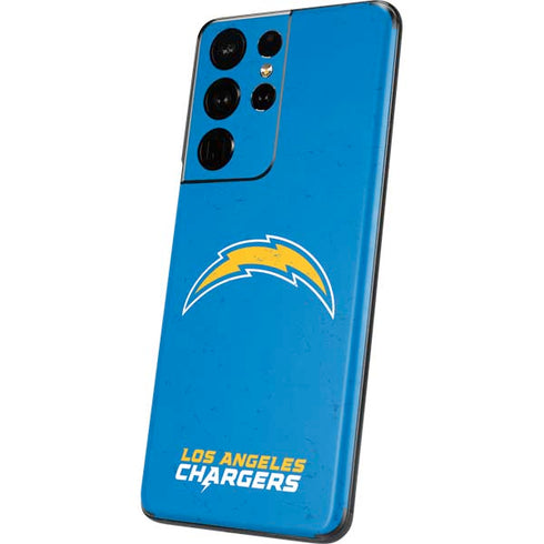 NFL Los Angeles Chargers - Alternate Distressed Galaxy S21 Ultra 5G Skin
