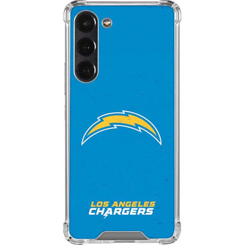 NFL Los Angeles Chargers - Alternate Distressed Galaxy S23 Plus Clear Case