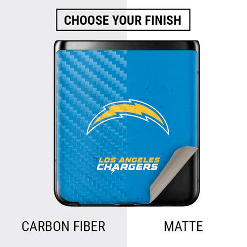 NFL Los Angeles Chargers - Alternate Distressed Galaxy Z Flip Skin
