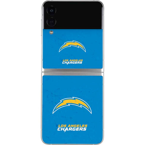 NFL Los Angeles Chargers - Alternate Distressed Galaxy Z Flip3 5G Skin
