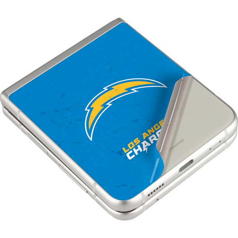 NFL Los Angeles Chargers - Alternate Distressed Galaxy Z Flip3 5G Skin