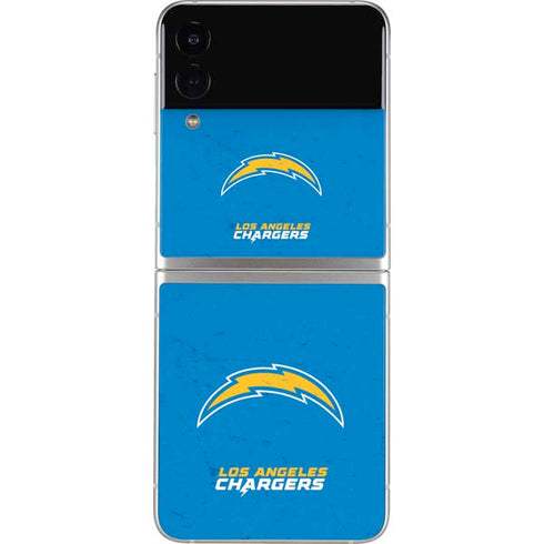 NFL Los Angeles Chargers - Alternate Distressed Galaxy Z Flip4 5G Skin