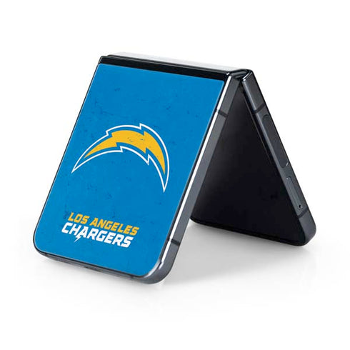 NFL Los Angeles Chargers - Alternate Distressed Galaxy Z Flip5 5G Skin